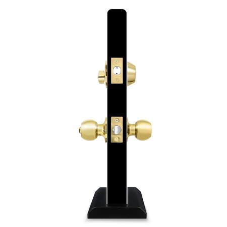 Premier Lock Entry Door Knob Combo Lock Set with Deadbolt Set of 4, Keyed Alike, Solid Brass, 4PK ED02C-4